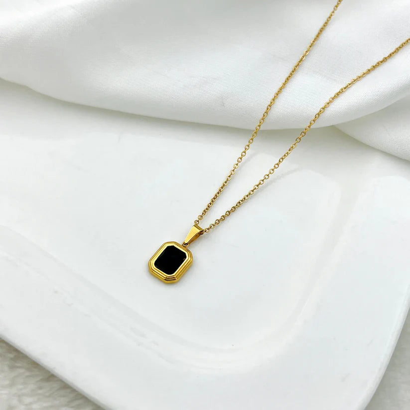 Black Doubled sided stellar Necklace